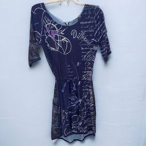 Desigual Different Butterfly blue‎ dress XL